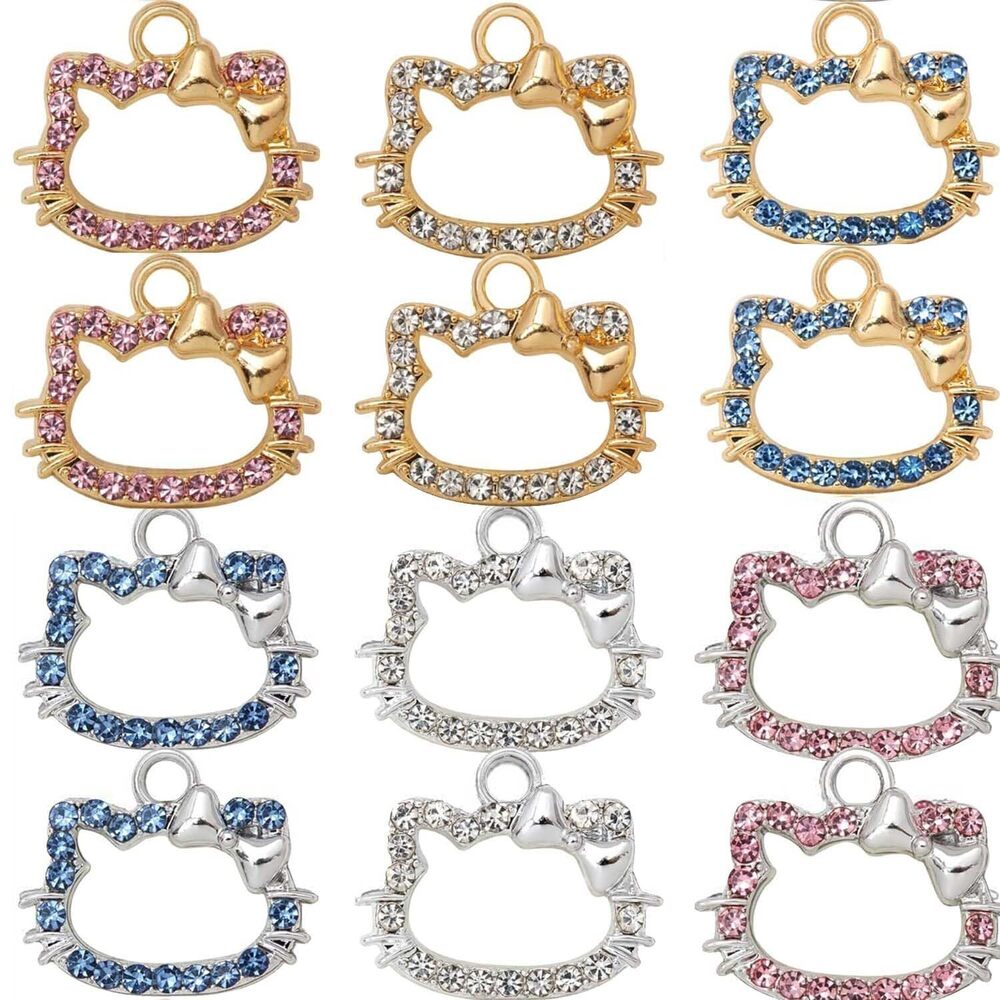 8187 Kitty Cat Charm Charms Kawaii Cute Cartoon Small Animal Pendant